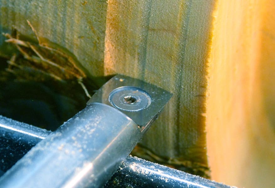 The advantage of square carbide inserts for woodturning.
