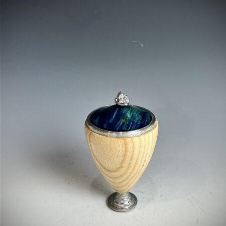 Ash and Pewter hollow form.  Sold