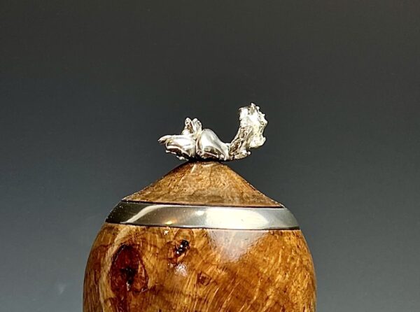 Cherry burl and pewter. - Image 2
